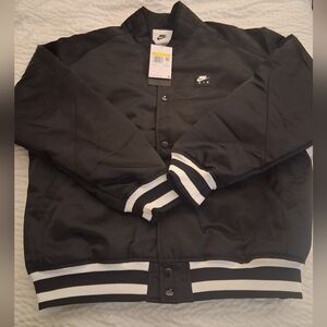 Nike Black and White Varsity Jacket